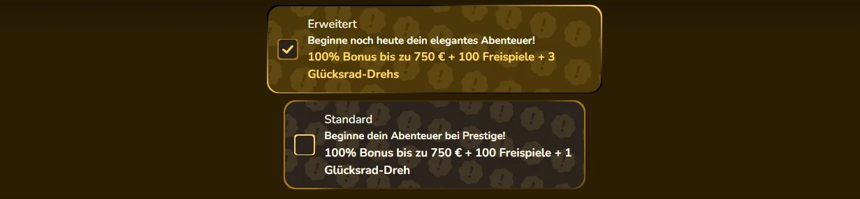 Prestige Casino Boni und Aktionen